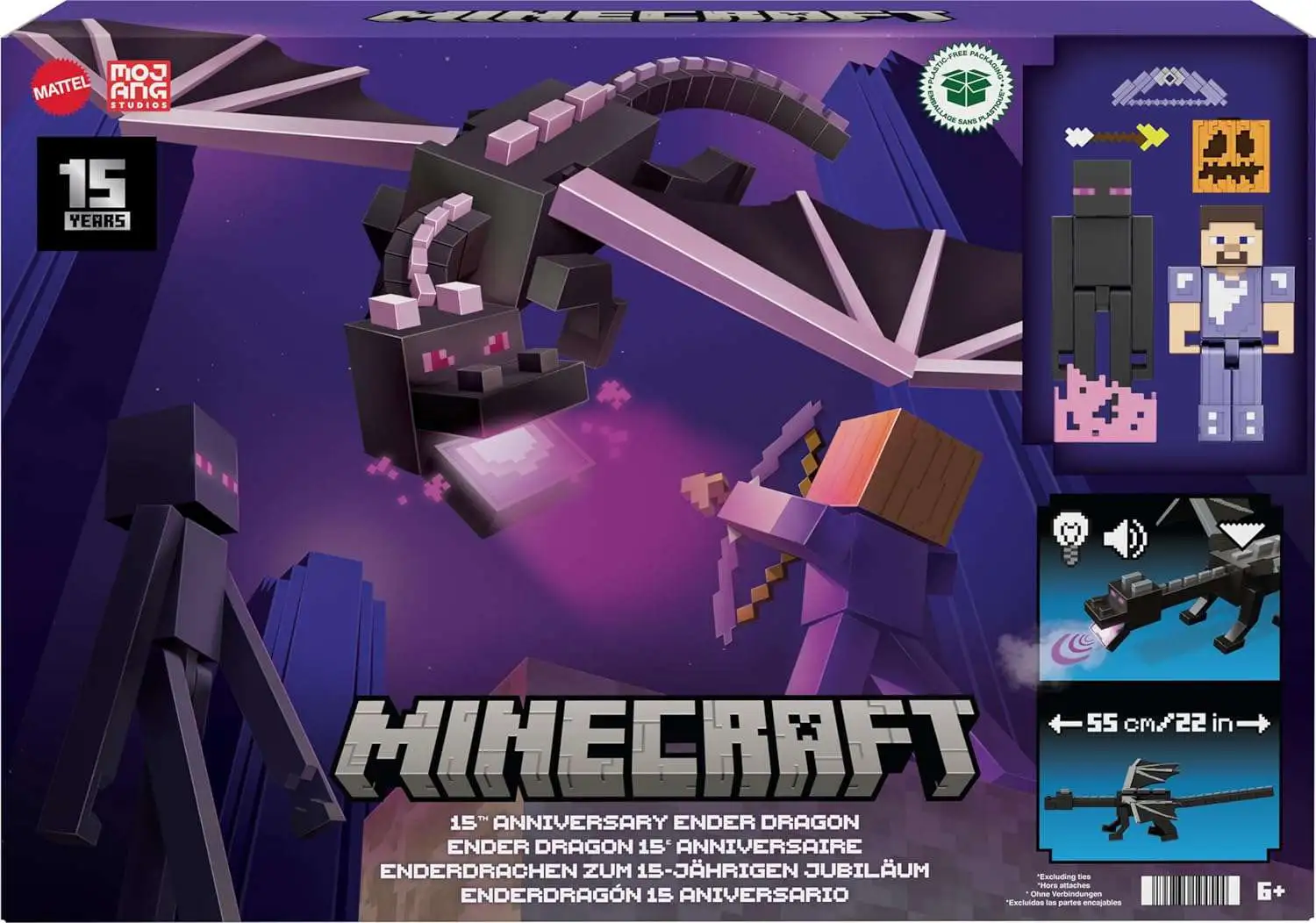 Minecraft 15th Anniversary Ender Dragon 3.25 Action Figure