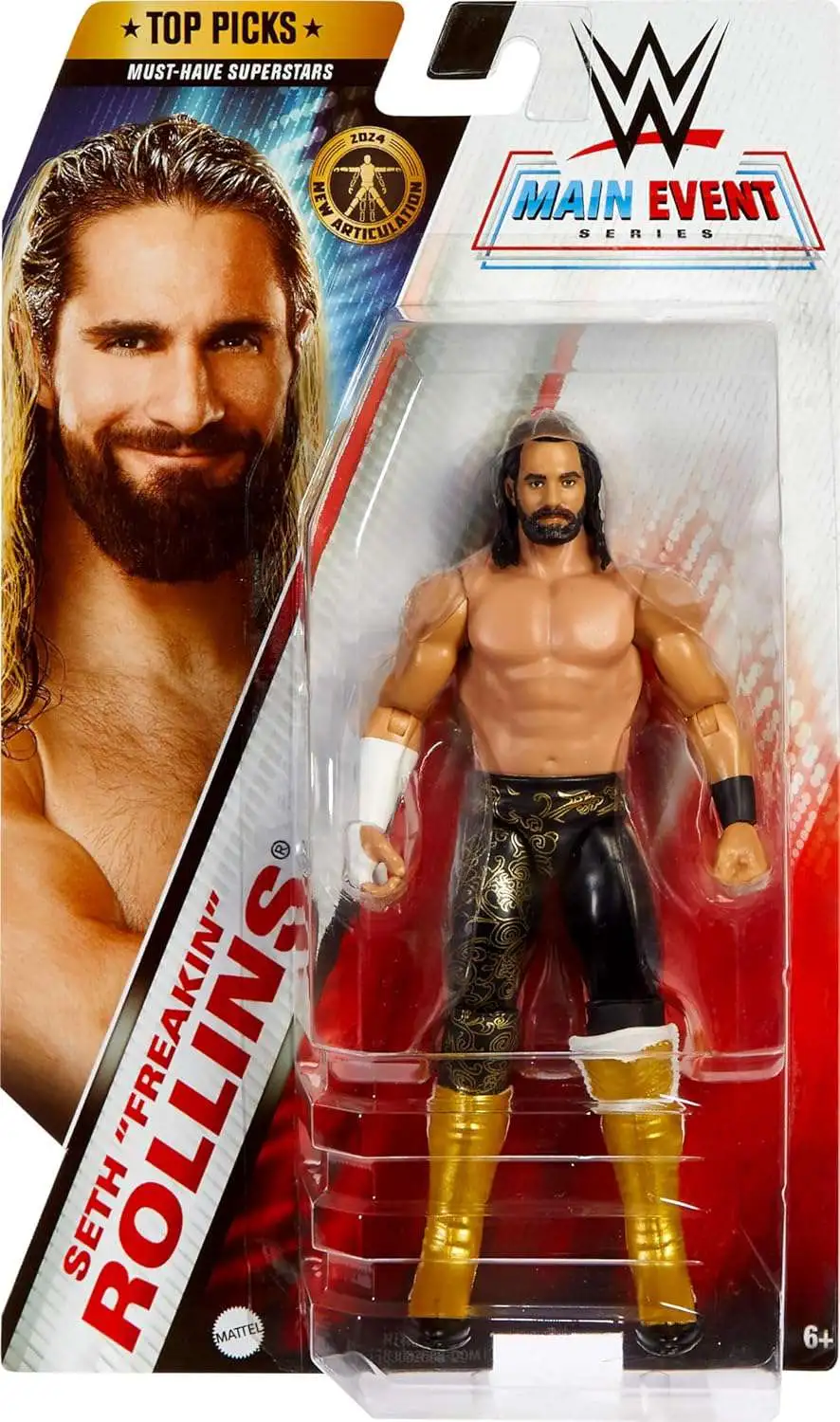 WWE Wrestling Top Picks 2024 Main Event Series Seth "Freakin" Rollins Action Figure