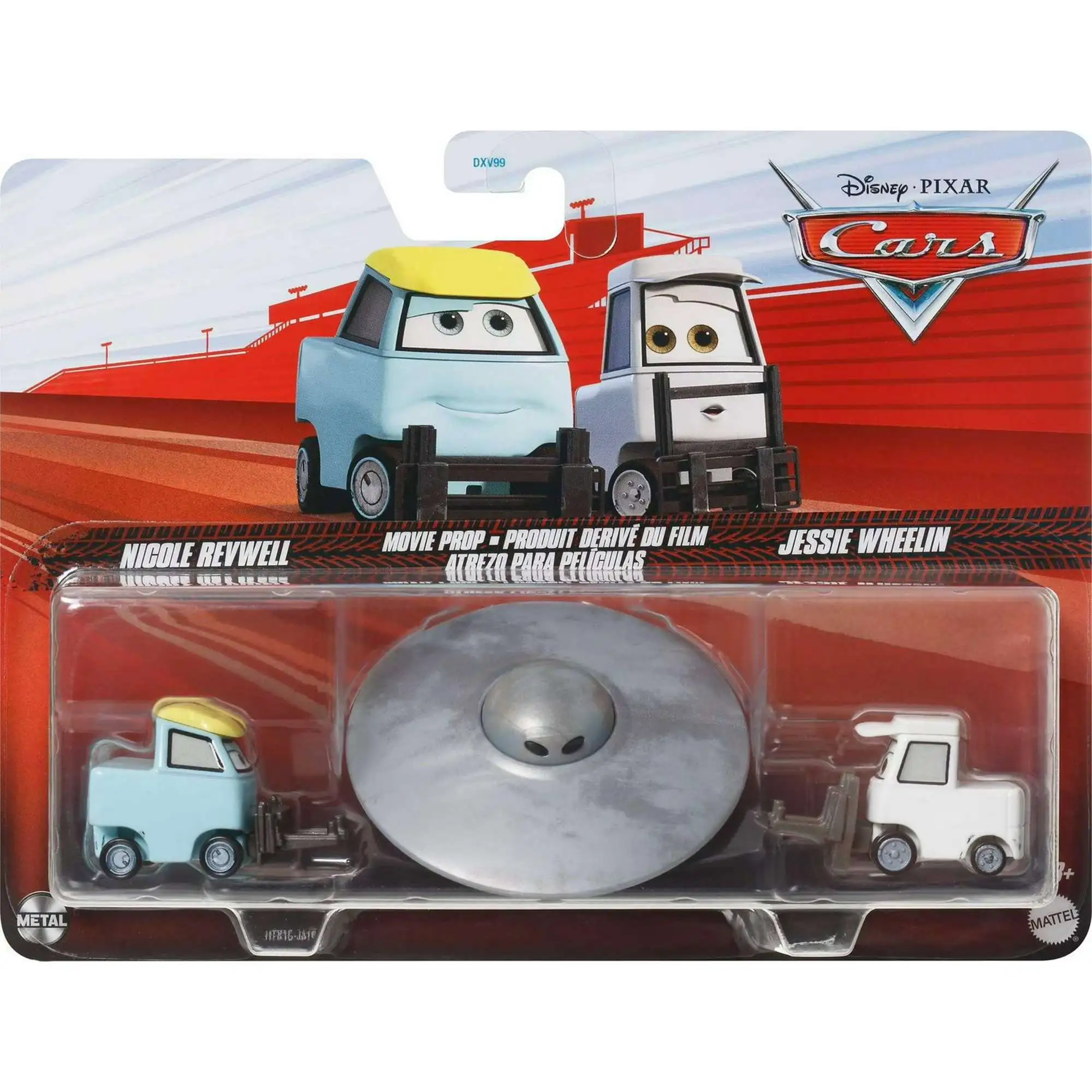 Disney / Pixar Cars Metal Nicole Revwell, Jessie Wheelin & Movie Prop UFO Diecast Car 3-Pack