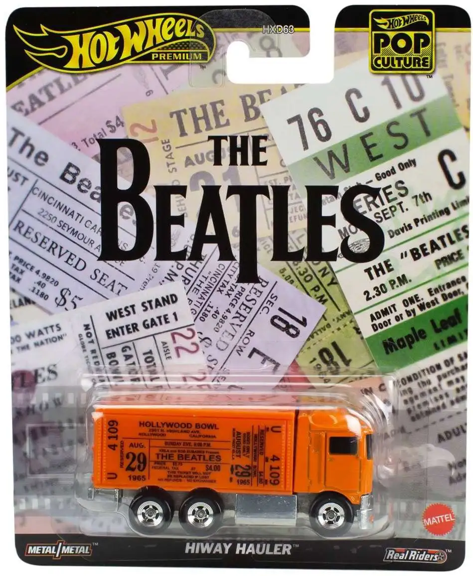 Hot Wheels The Beatles Pop Culture Hiway Hauler Diecast Car [Orange]