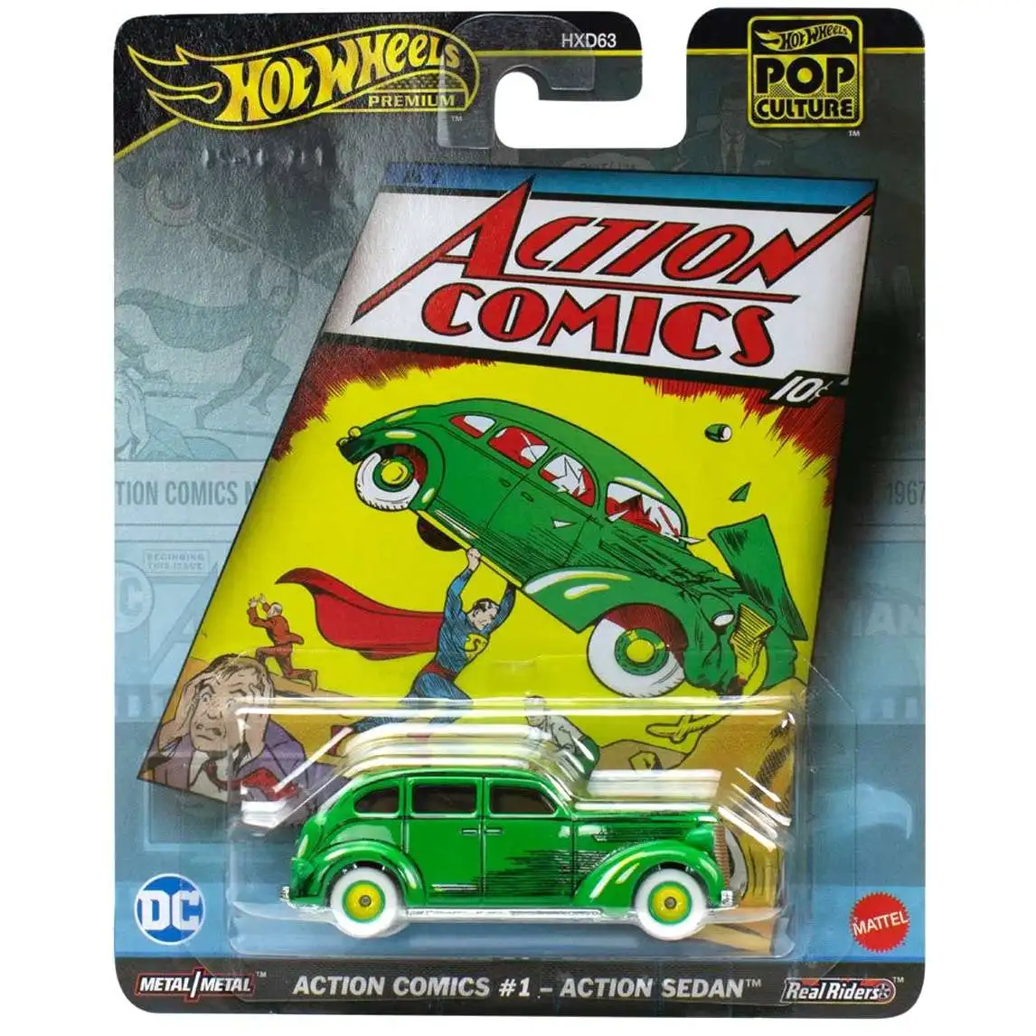Hot Wheels Superman POP Culture Action Comics #1 - Action Sedan Premium Diecast Car