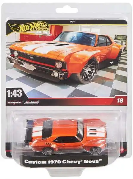 Hot Wheels Premium Real Riders Custom 1970 Chevy Nova Die Cast Car