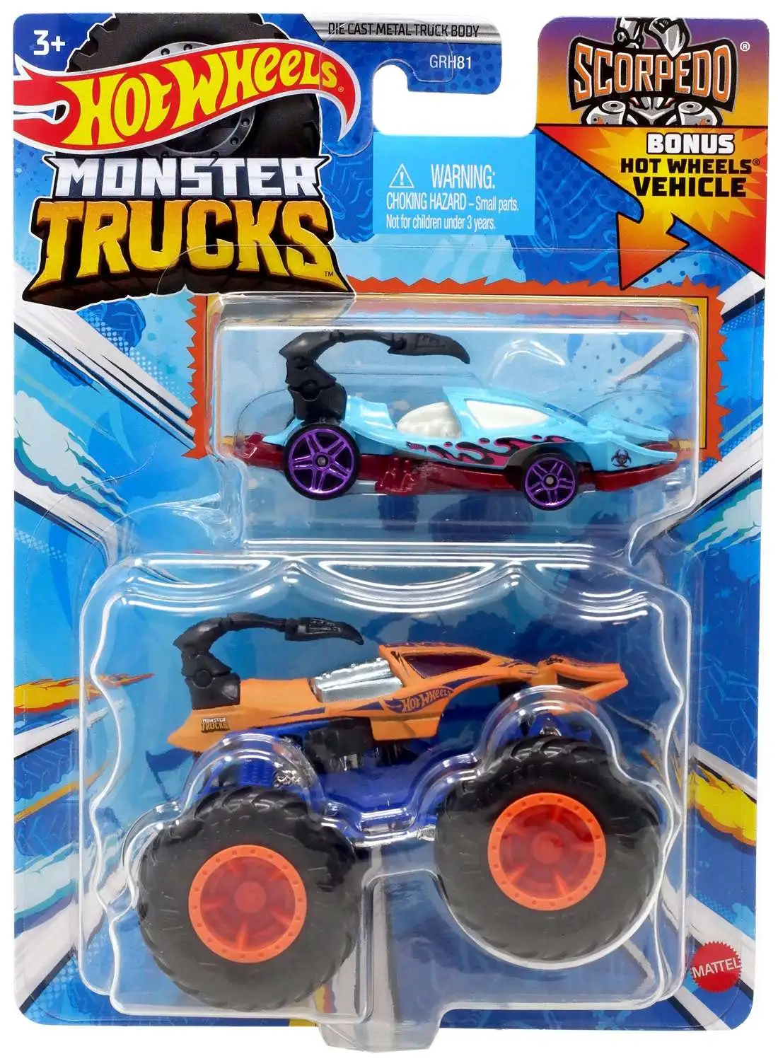 Hot Wheels Monster Trucks Scorpedo 164 Diecast Car Includes Hot