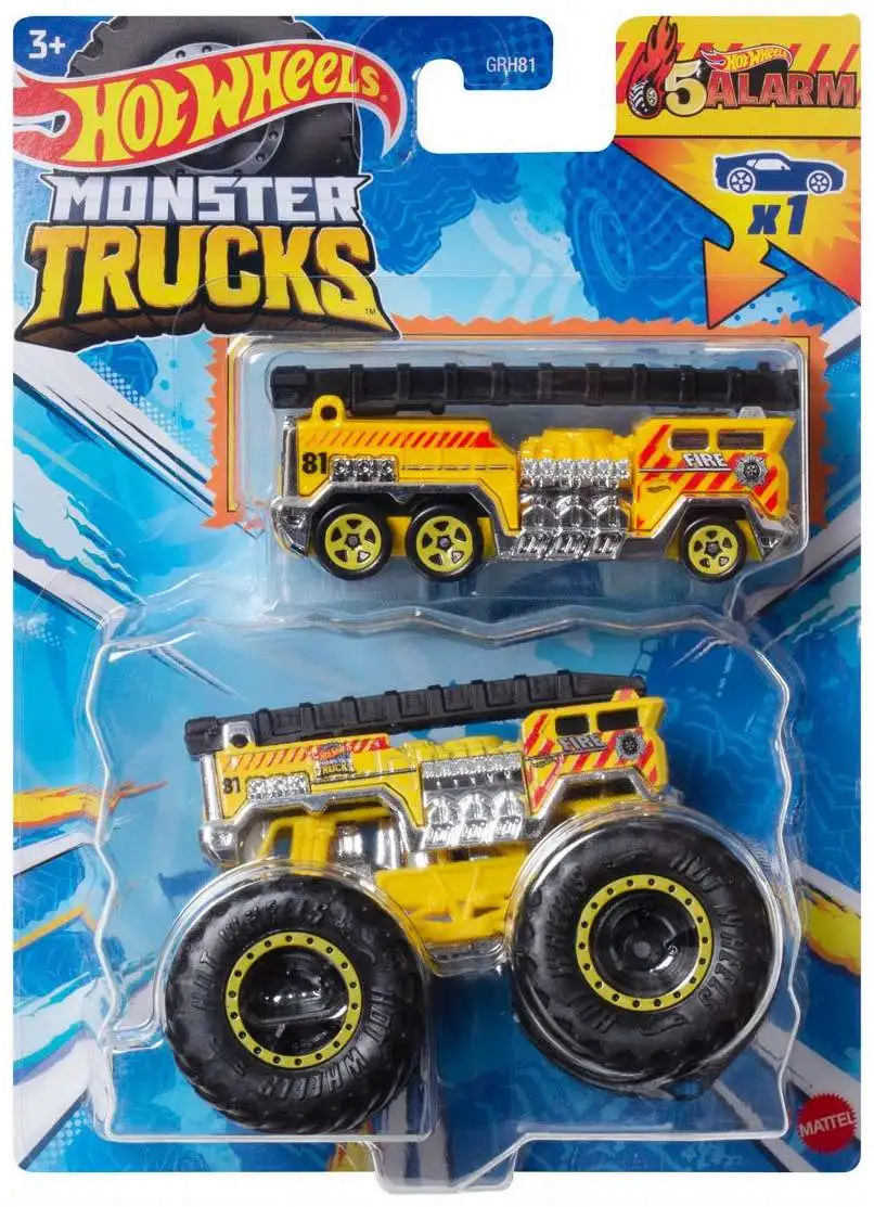Hot Wheels Monster Trucks 5Alarm Diecast Car [Includes Hot Wheels Car]