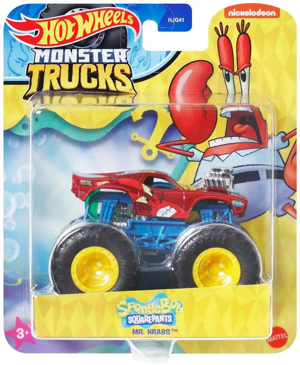 Hot Wheels Monster Trucks Spongebob Squarepants Mr. Krabs Diecast Car