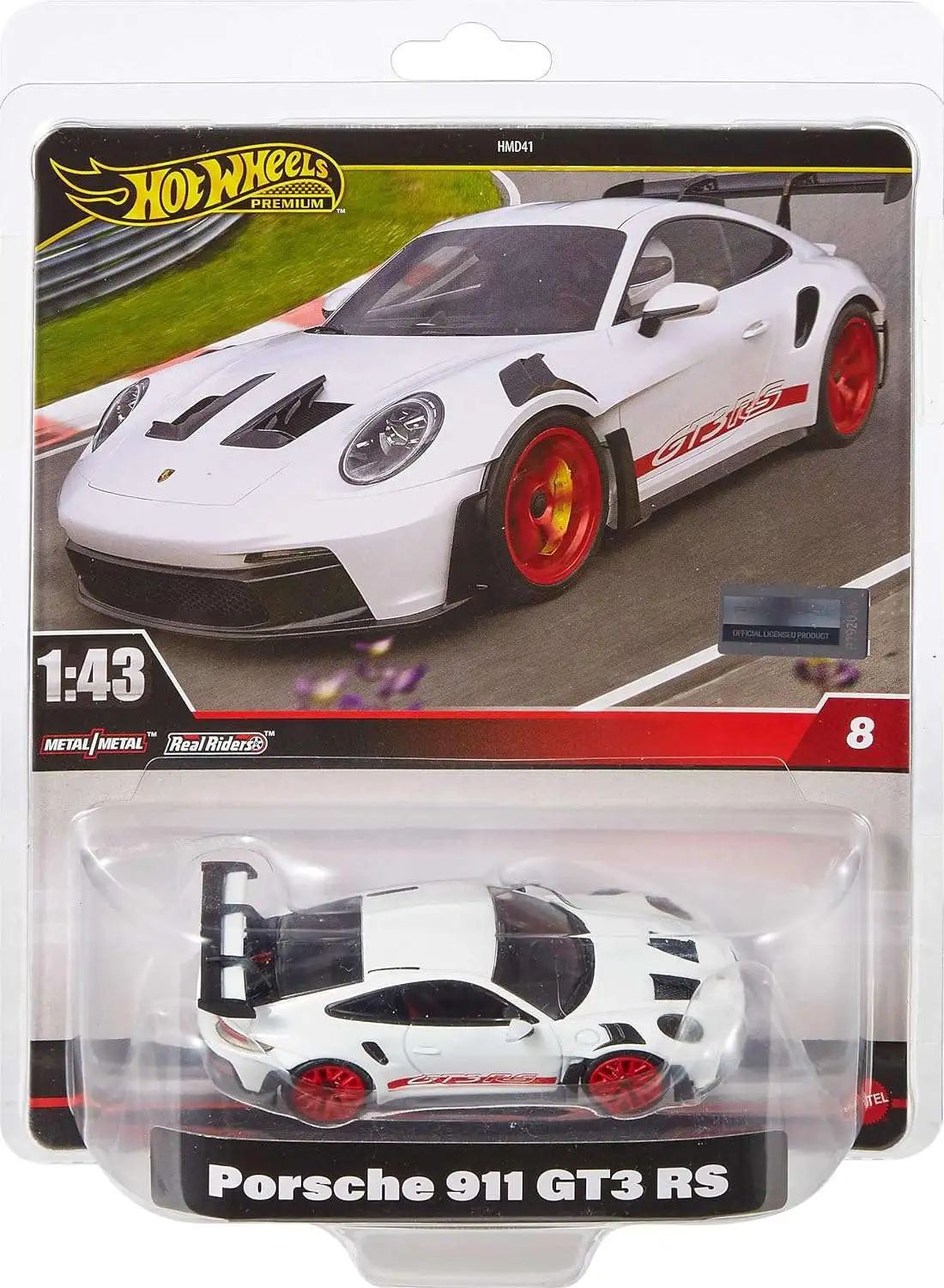 Hot Wheels Premium Real Riders Porsche 911 GT3 RS 143 Die Cast Car