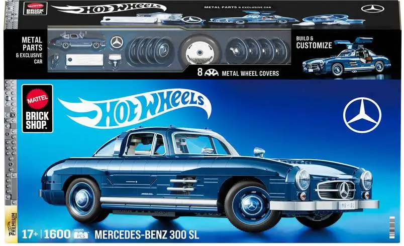 Hot Wheels Premium Series Mercedes-Benz 300 SL Building Set Mattel