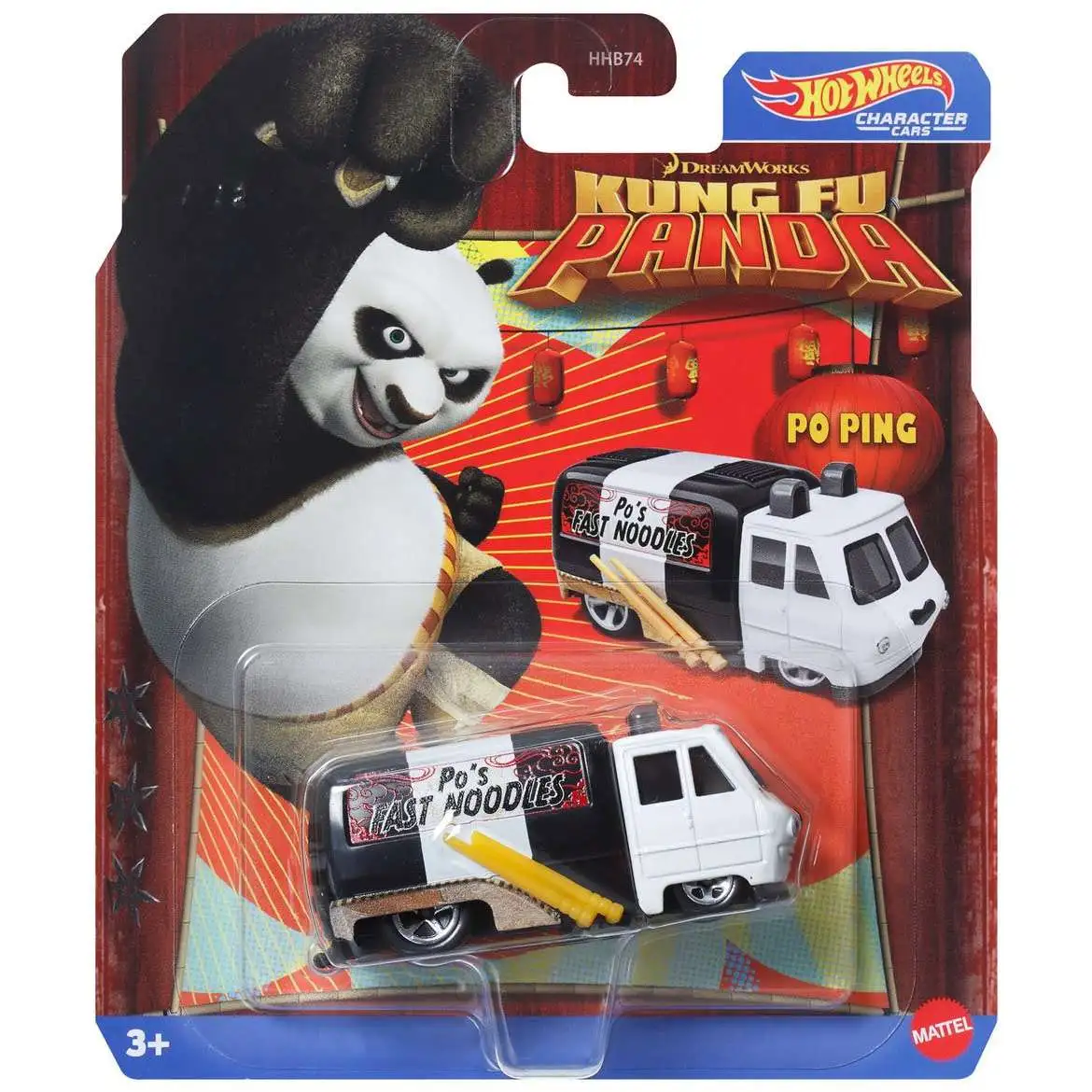 Hot Wheels Kung FuPanda Character Cars Po Ping Die Cast Car [2024]