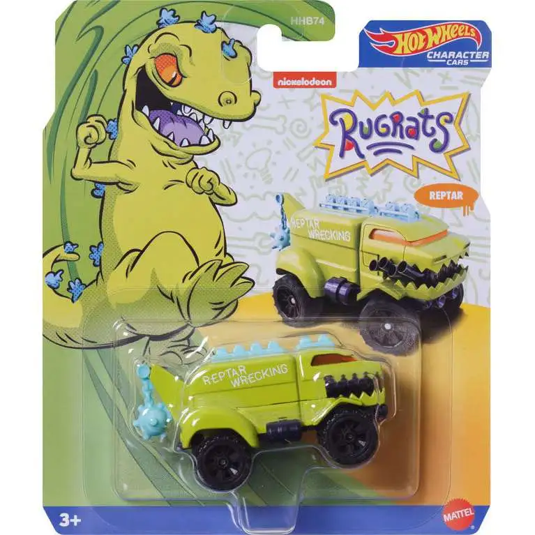 Hot Wheels Rugrats Character Cars Reptar Die Cast Car