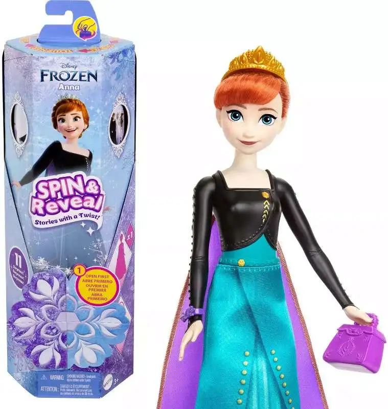 Disney Frozen Spin & Reveal Anna Surprise Doll [11 Surprises!]