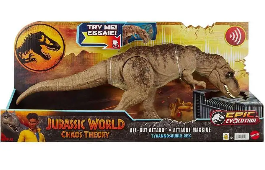 Jurassic World Chaos Theory Epic Evolution All-Out Attack Tyrannosaurus Rex Action Figure [Rampage Attack, Chomp & Roar!]