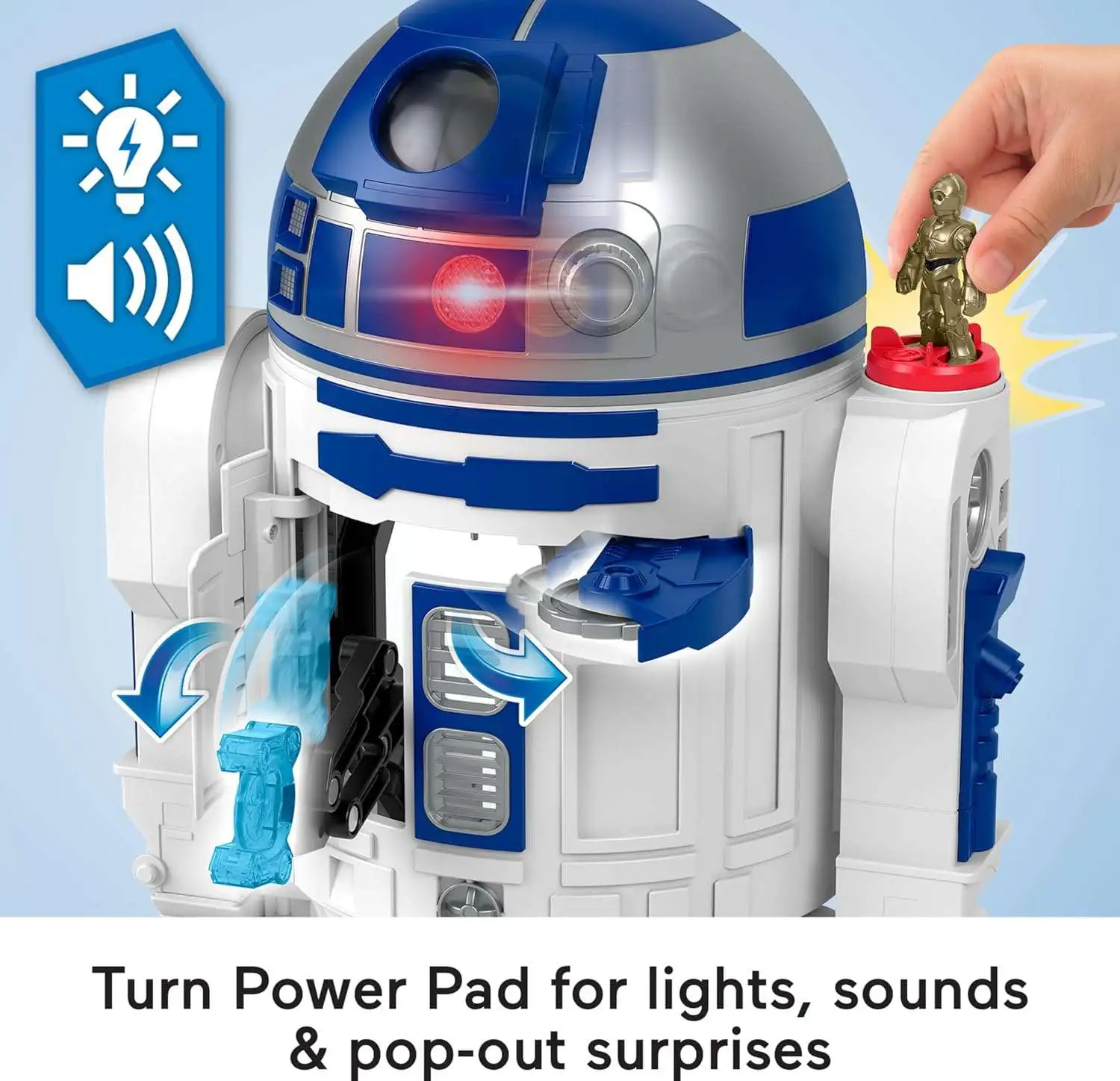 Fisher Price Star Wars Imaginext R2-D2 Playset Lights Sounds - ToyWiz