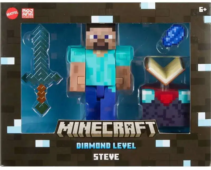 Minecraft Diamond Level Steve Action Figure [with Book]