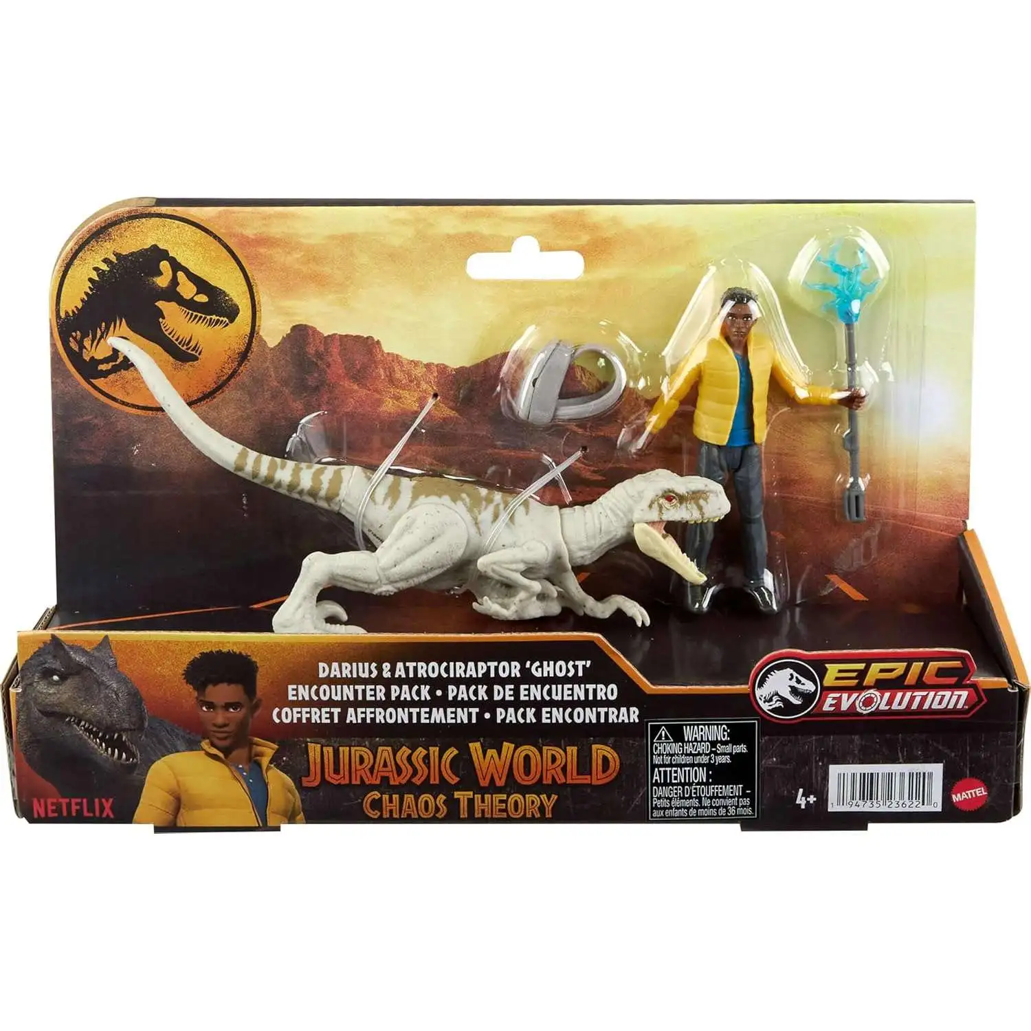 Jurassic World Chaos Theory Epic Evolution Darius & Atrociraptor 'Ghost' Action Figure 2-Pack