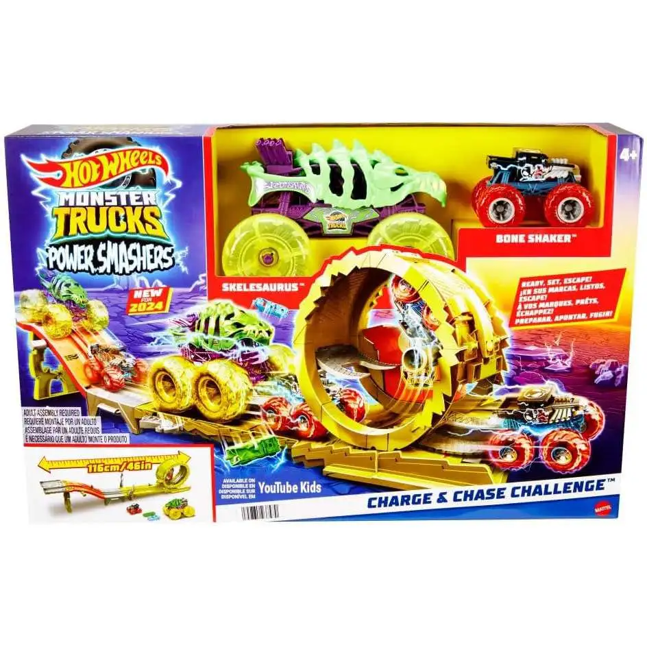 Hot Wheels Monster Trucks Charge Chase Challenge 164 Playset