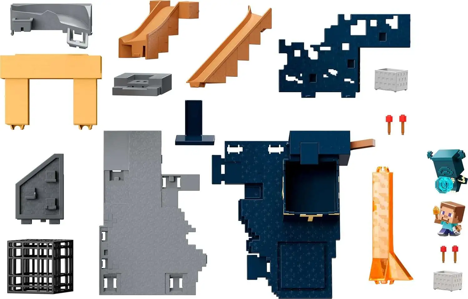 日本未発売 マイクラ MINI MODE スティーブ ウォーデン プレイセット Minecraft Mini Mode Rise of the Warden Playset Includes