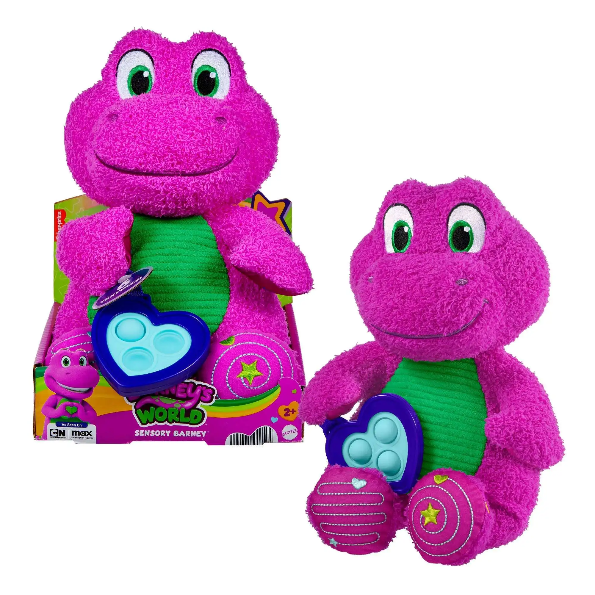 Fisher Price Barneys World Sensory Barney 12.75 Plush - ToyWiz