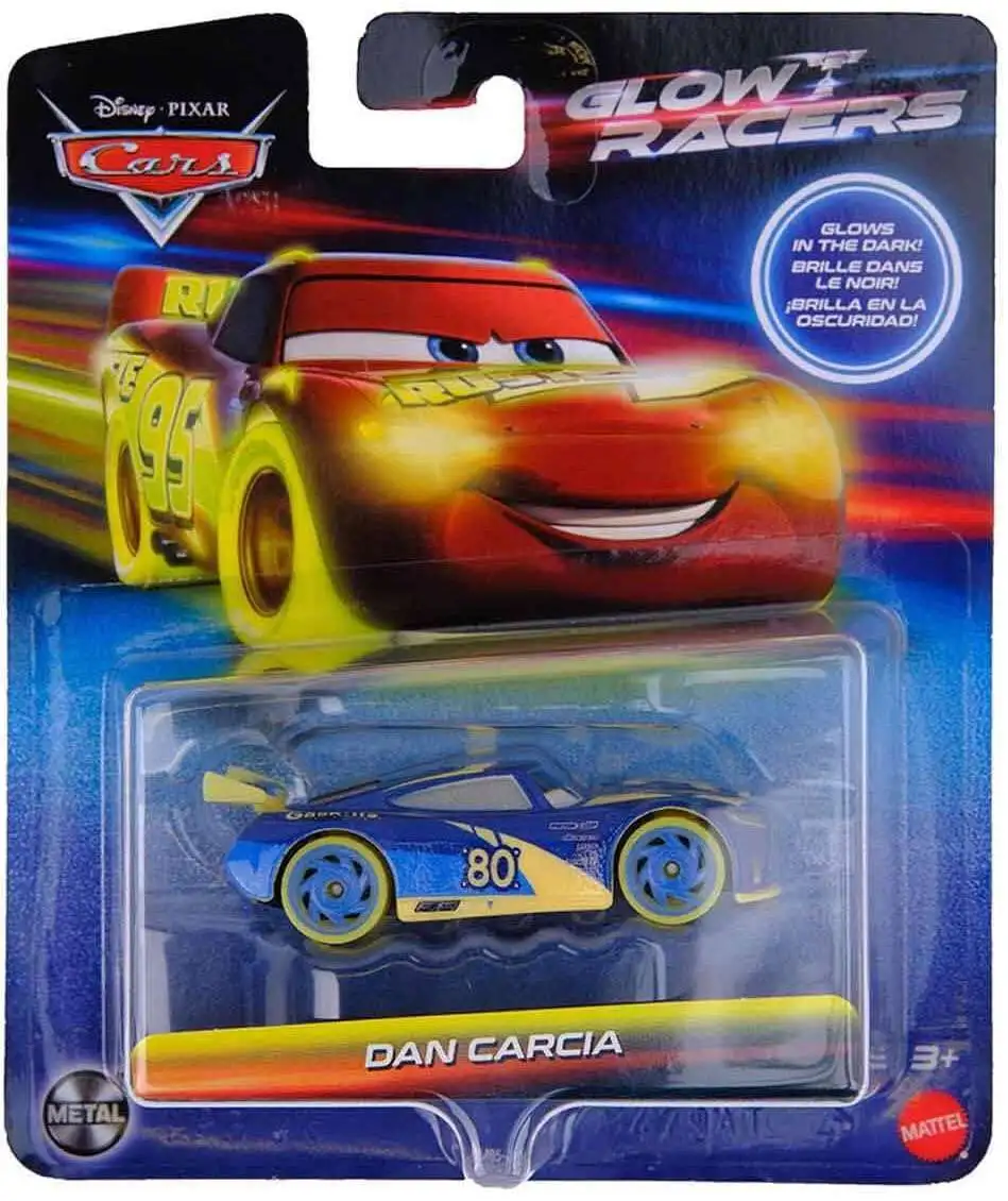 Disney Pixar Cars Glow Racers Dan Carcia 155 Diecast Car Mattel