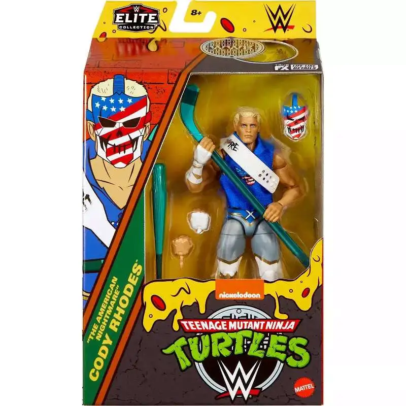 WWE Wrestling Elite Collection Teenage Mutant Ninja Turtles "The American Nightmare" Cody Rhodes Action Figure [Damaged Package]