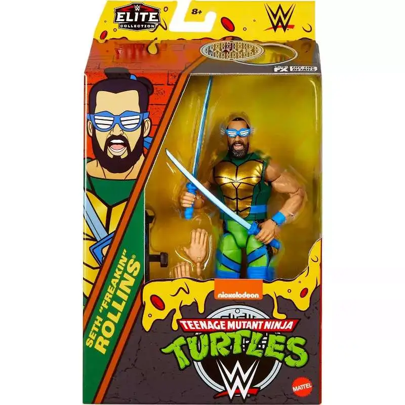 WWE Wrestling Elite Collection Teenage Mutant Ninja Turtles Seth "Freakin" Rollins Action Figure