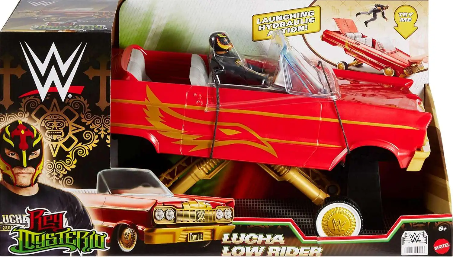 WWE Wrestling Lucha Low Rider Vehicle Playset [Rey Mysterio Main Event Action Figure!]