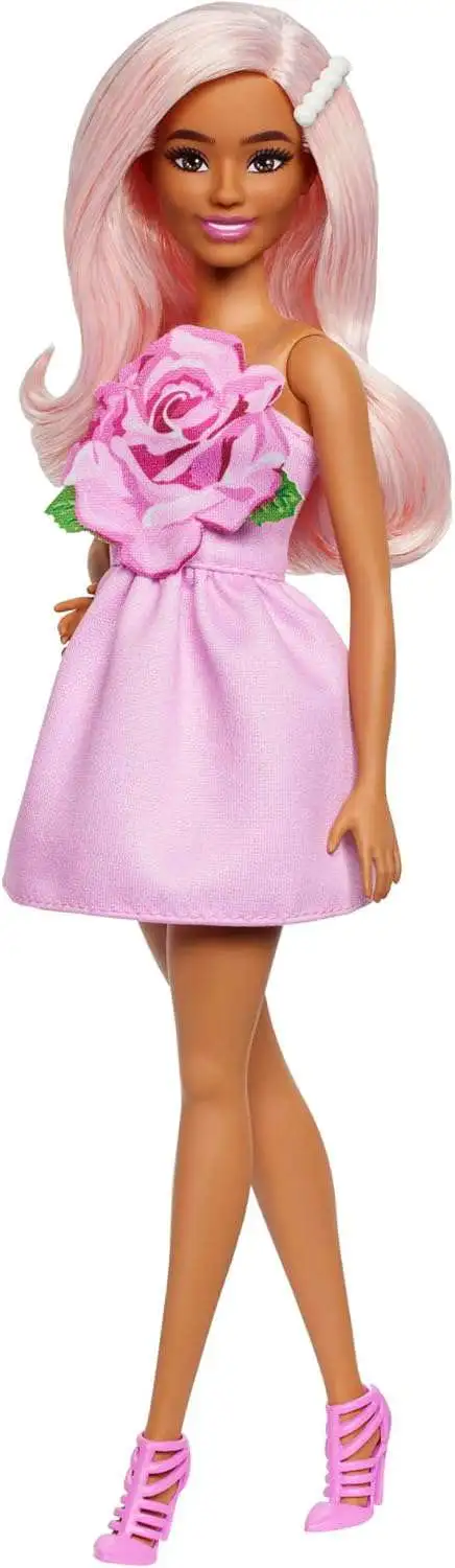 barbie fashionista mouse dress NEW Barbie Fashionistas #140 TALL DOLL w/ Long Brunette Hair & Mouse Print  Dress