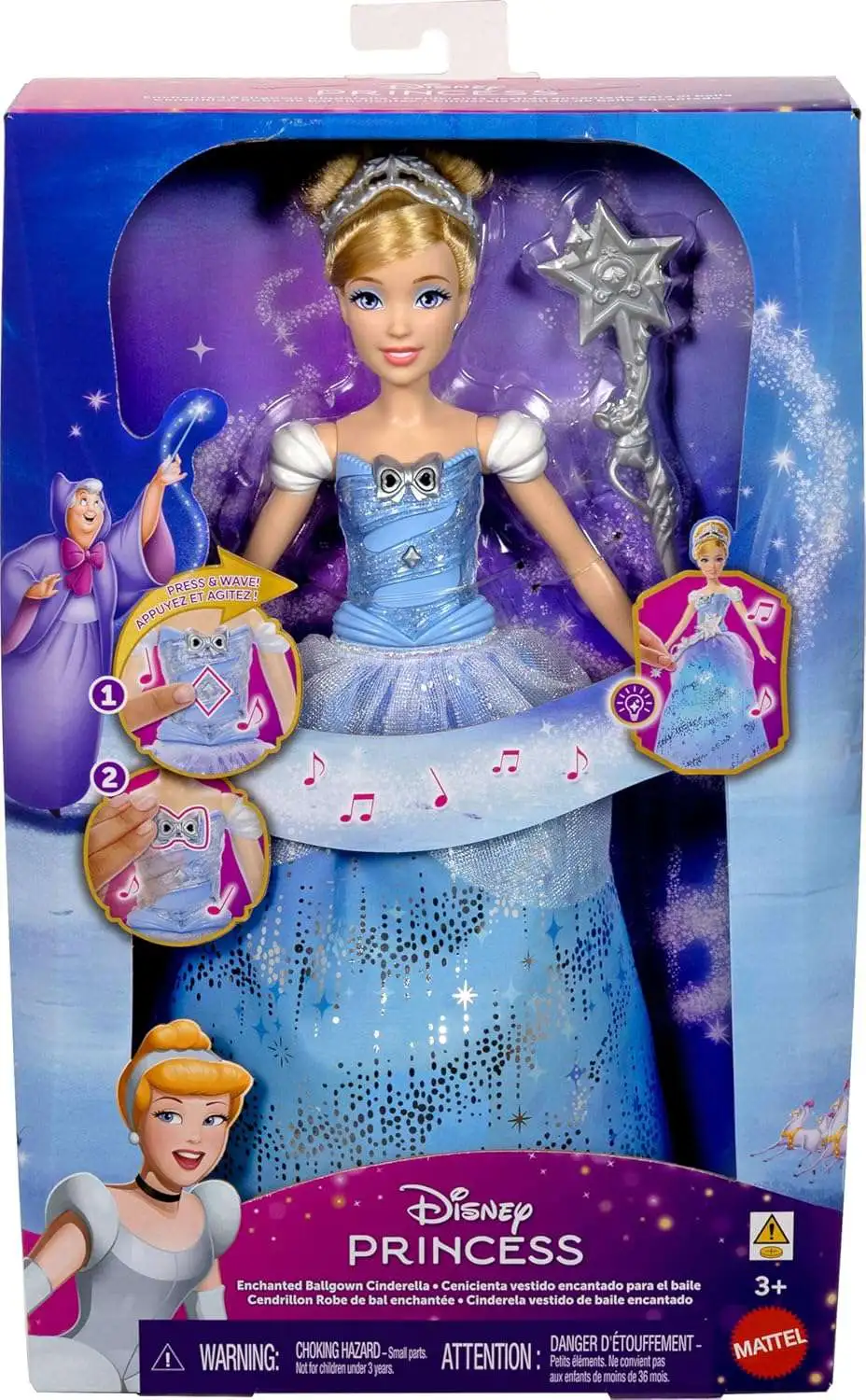 Disney Princess Enchanted Ballgown Cinderella 11.5-Inch Doll