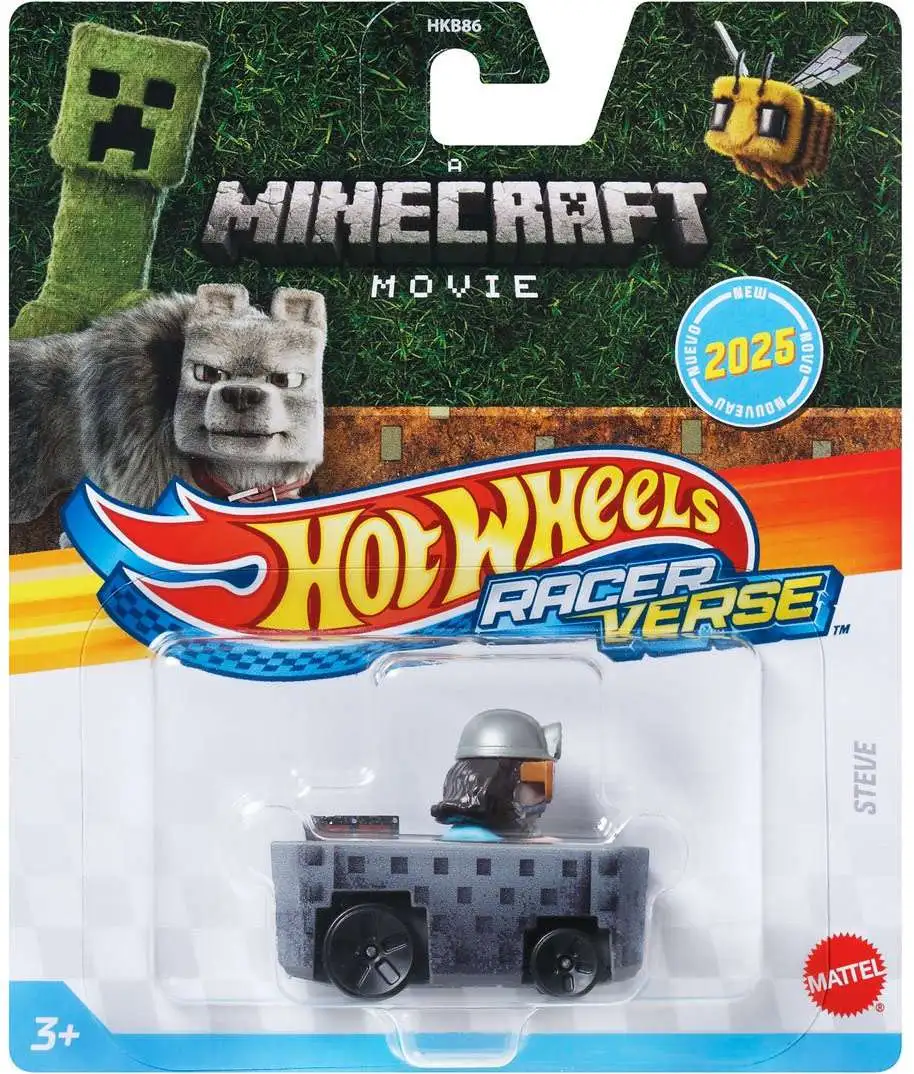 Hot Wheels Racerverse Minecraft Movie Steve Diecast Car
