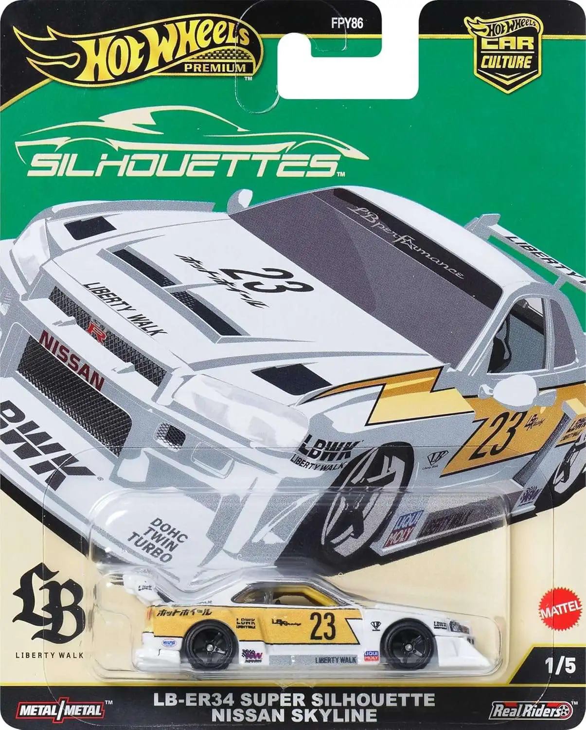 HotWheelsLBWKLIBERTY WALK スーパーシルエット チェイス 1/64 1/24 CHASE LBWK Super Silhouette Works R34 Skyline