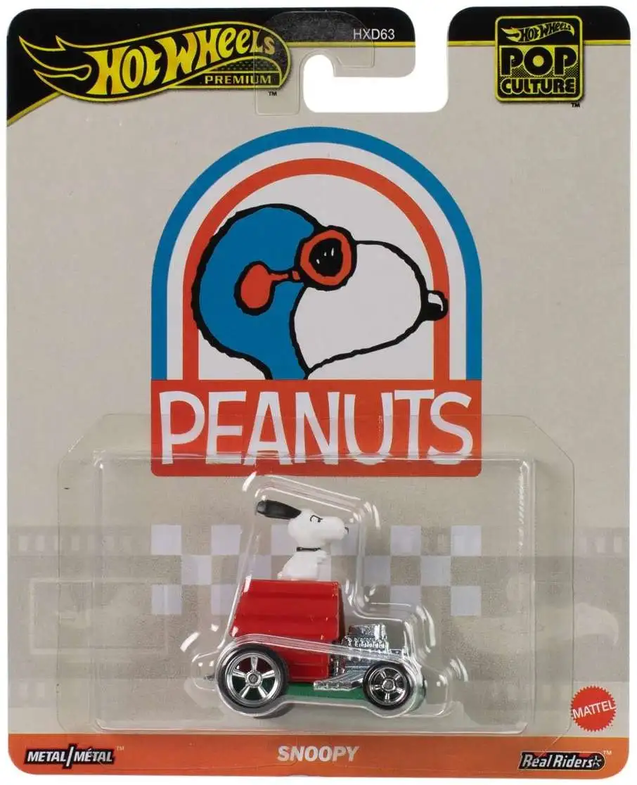 Hot Wheels Premium POP Culture Snoopy 164 Diecast Car Mattel - ToyWiz
