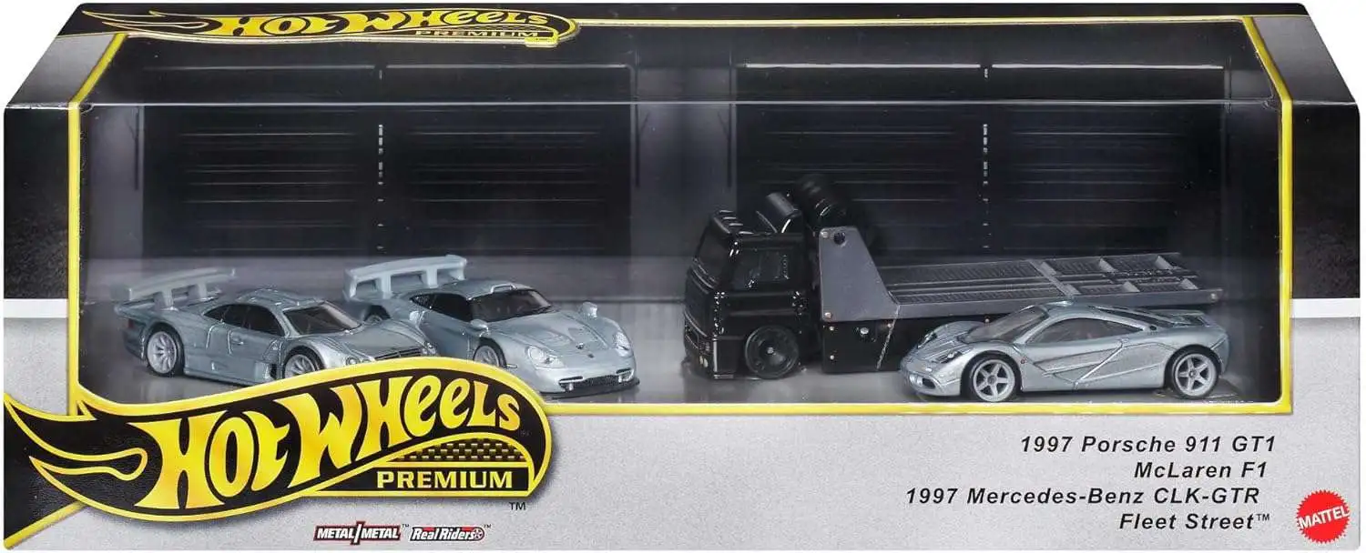 Hot Wheels Premium Real Riders 1997 Porsche 911 GT1, McLaren F1