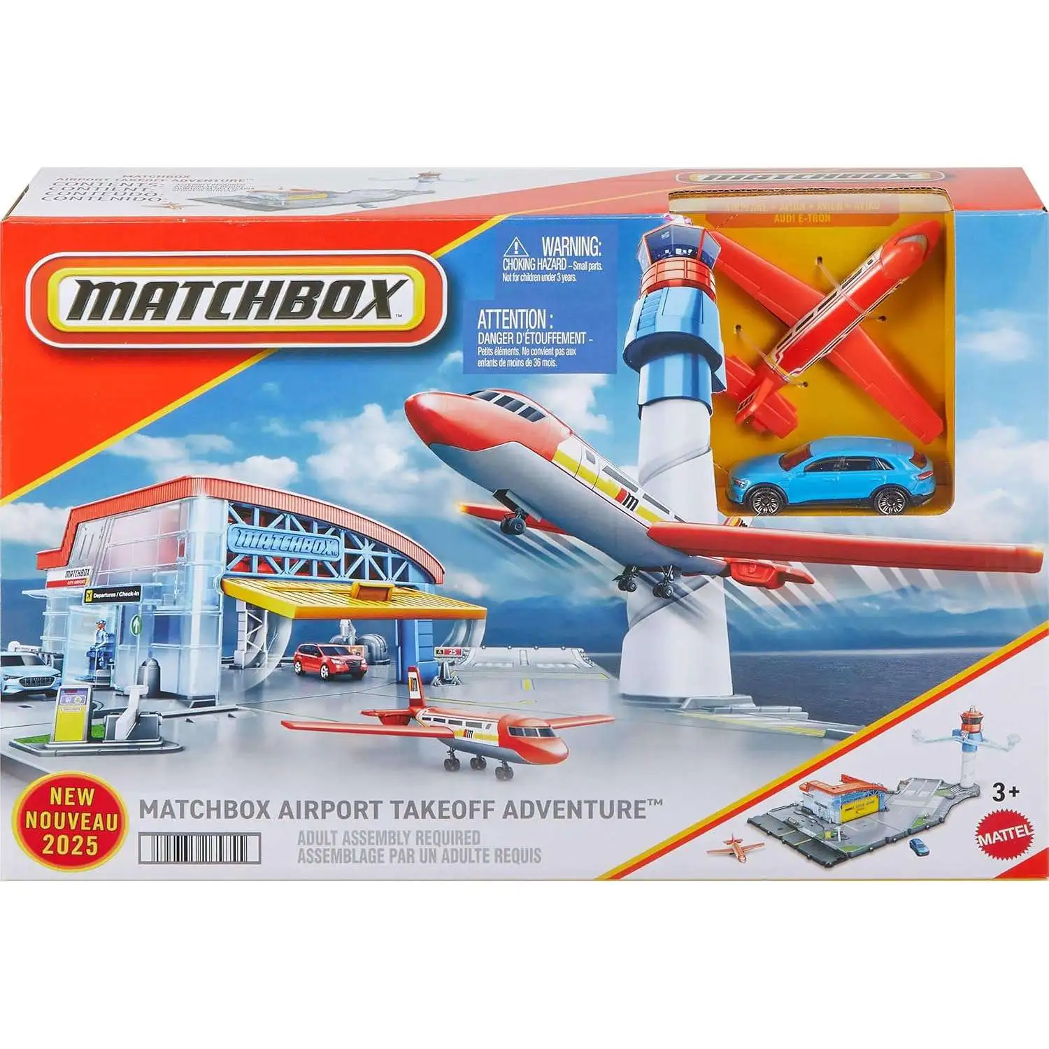 Matchbox Airport Takeoff Adventure Playset [Includes Airplane & AUDI E-tron]
