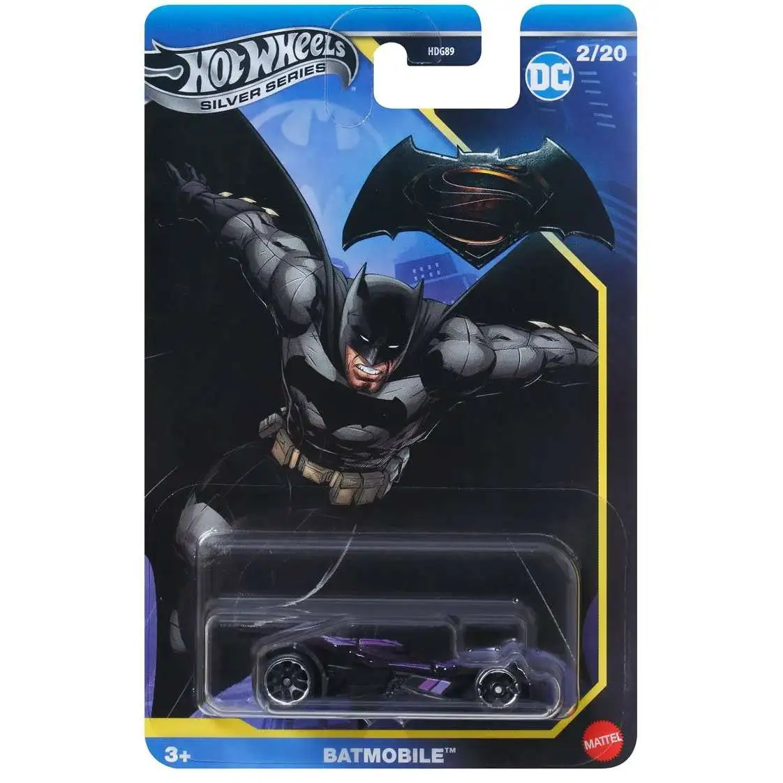 Hot Wheels Batman v Superman Silver Series Batmobile Diecast Car