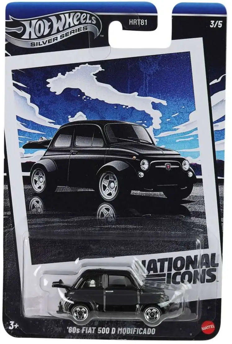 Hot Wheels Silver Series National Icons '60s Fiat 500 D Modificado Diecast Car