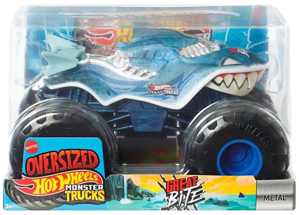 Hot Wheels Monster Trucks Oversized Great Bite Diecast Car