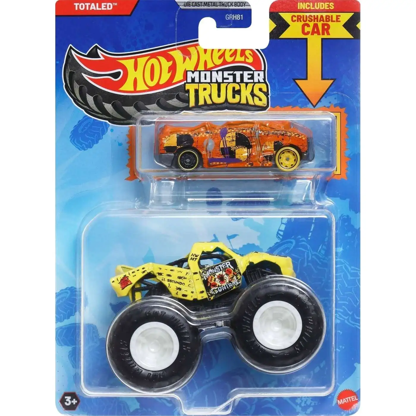 Hot Wheels Monster Trucks Totaled Diecast Car [Includes Crushed Die-Cast Car]