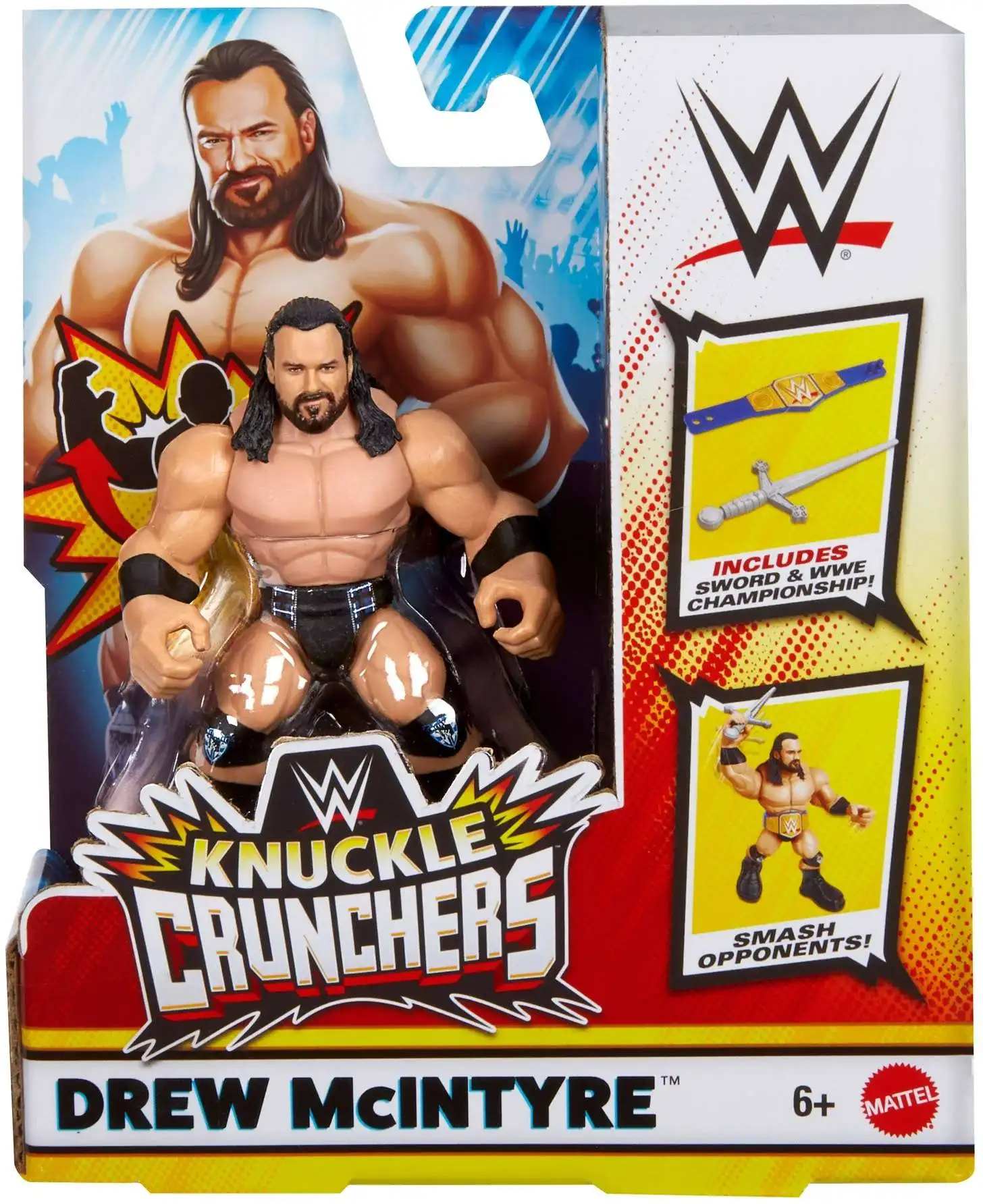 WWE Wrestling Knuckle Crunchers Drew McIntyre Action Figure