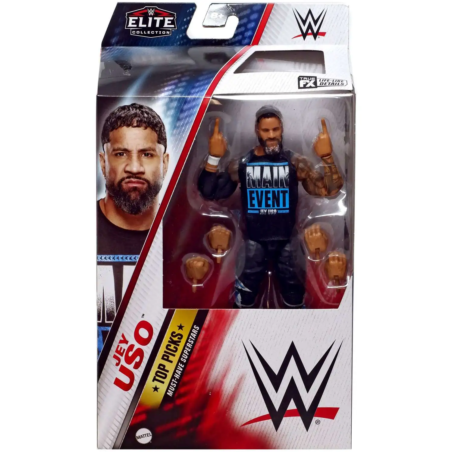 WWE Wrestling Elite Top Picks Jey Uso 6 Action Figure Mattel