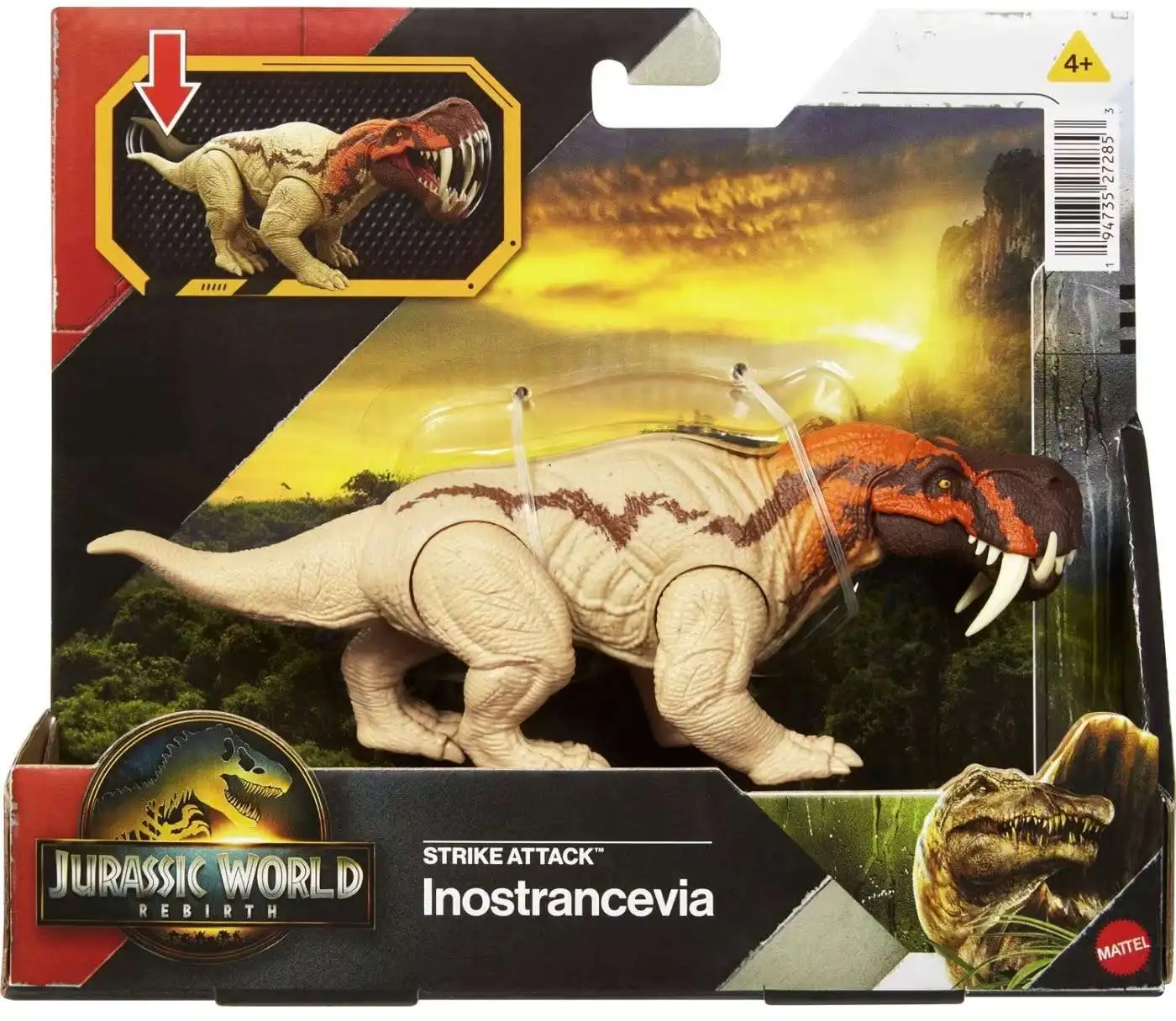 Jurassic World Rebirth Strike Attack Inostrancevia Action Figure