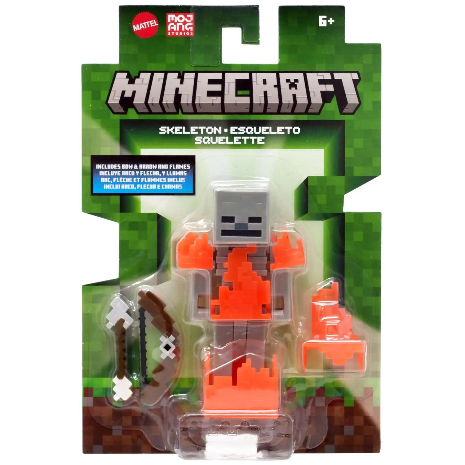 Minecraft Skeleton On Fire Action Figure Mattel Toys ToyWiz
