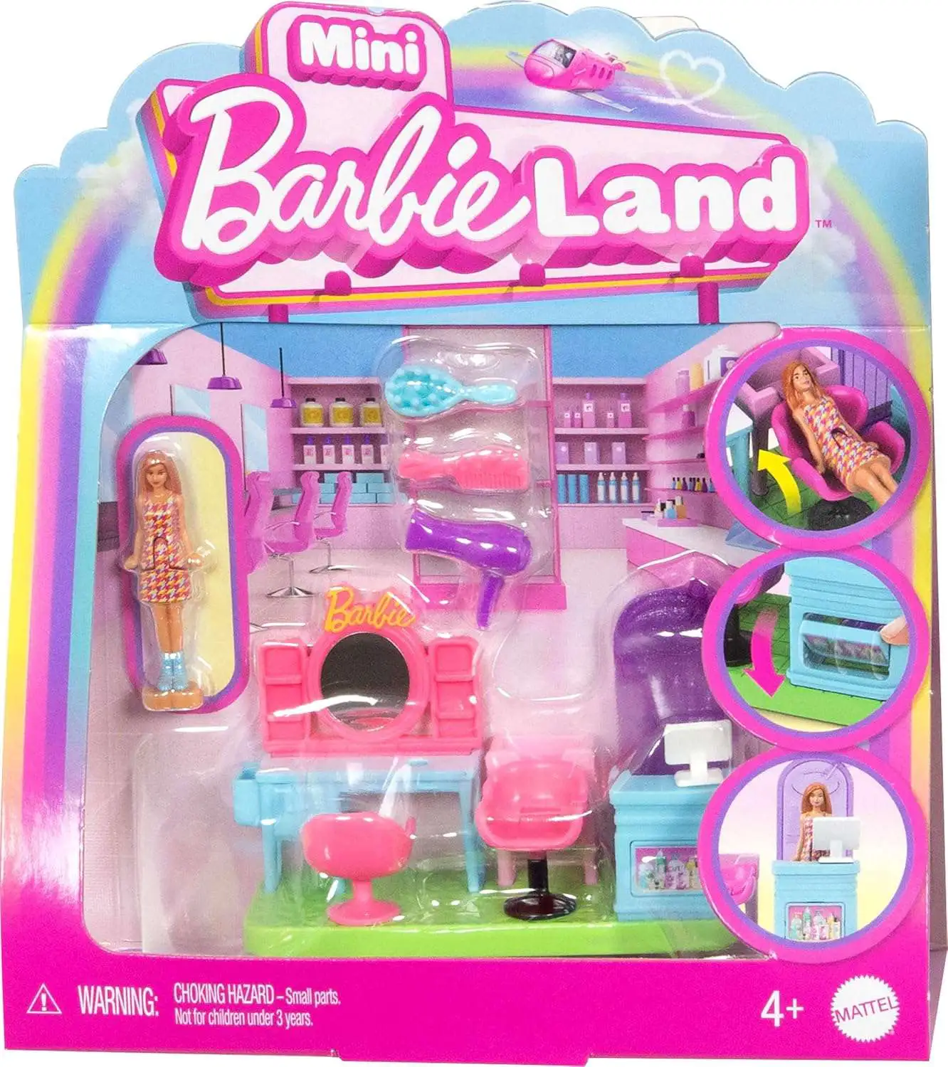 Mini BarbieLand Hair Salon 1.5-Inch Mini Playset