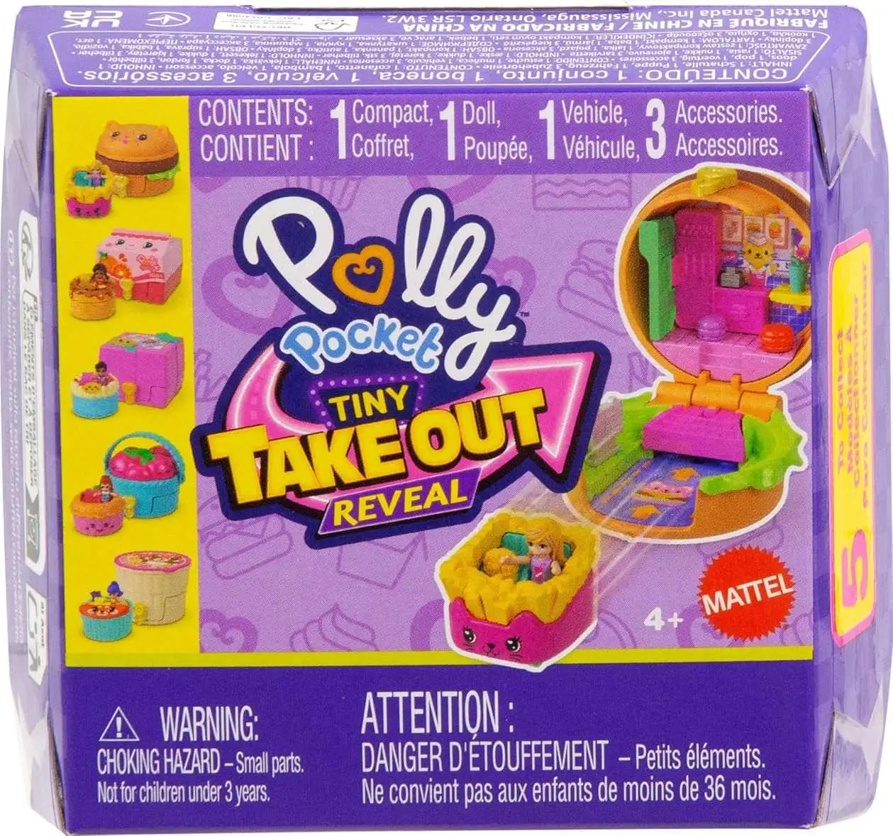 Polly Pocket Tiny Take Out Reveal Mystery Pack RANDOM Foodie
