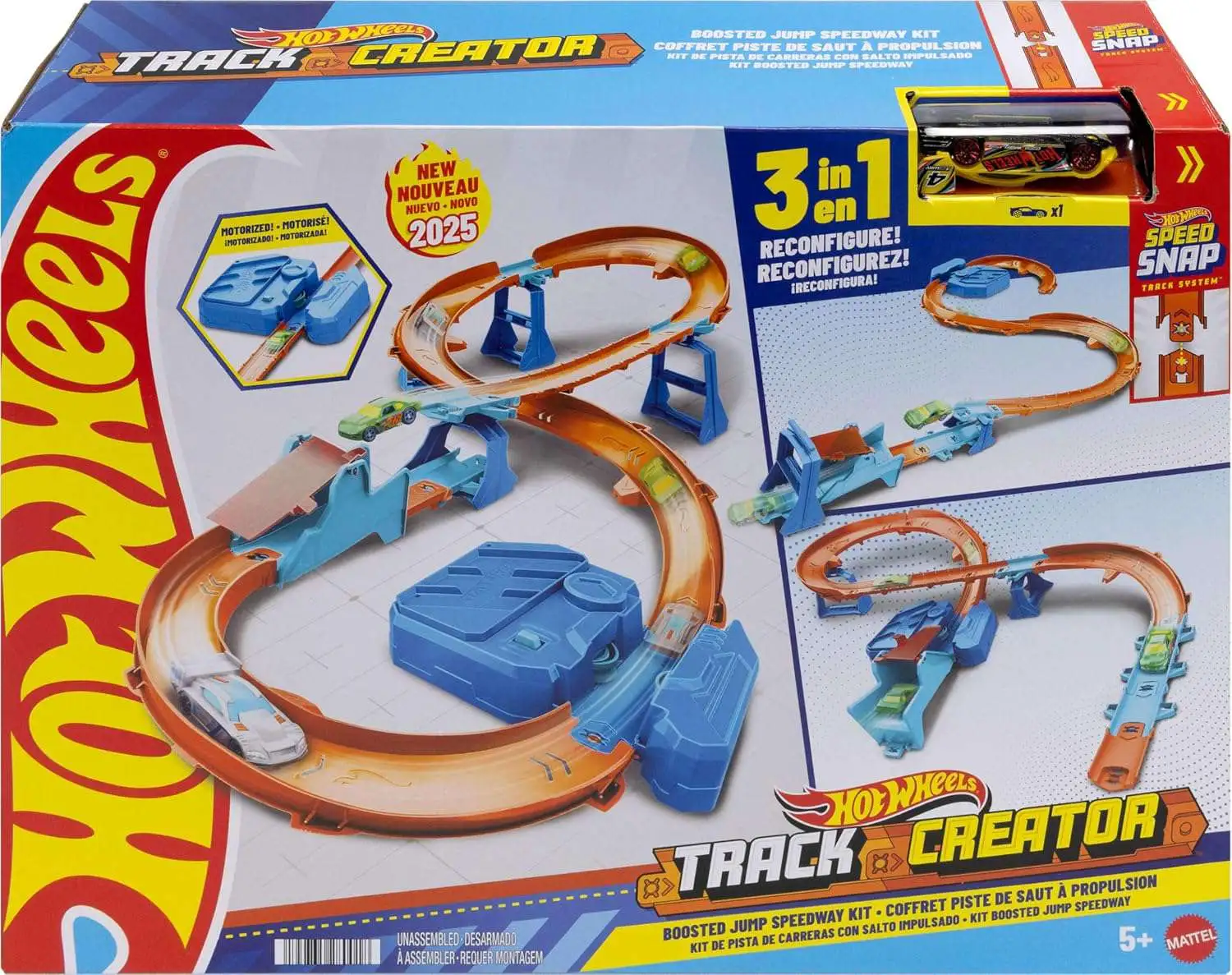 Hot Wheels Speed Snap Track Creator Boosted Jump Speedway Kit 164