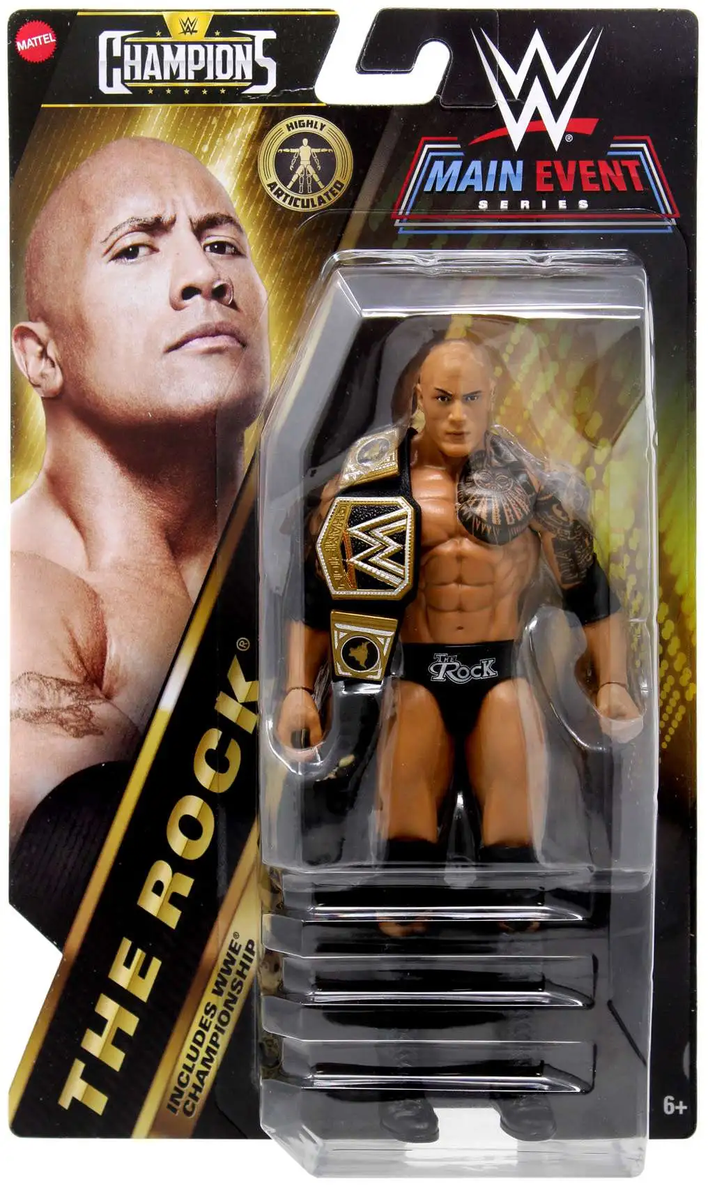 WWE Wrestling Main Event Champions The Rock 6 Action Figure WWE