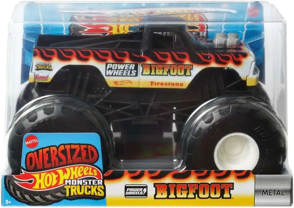 Hot Wheels Monster Trucks Oversized Power Wheels Bigfoot Diecast Car