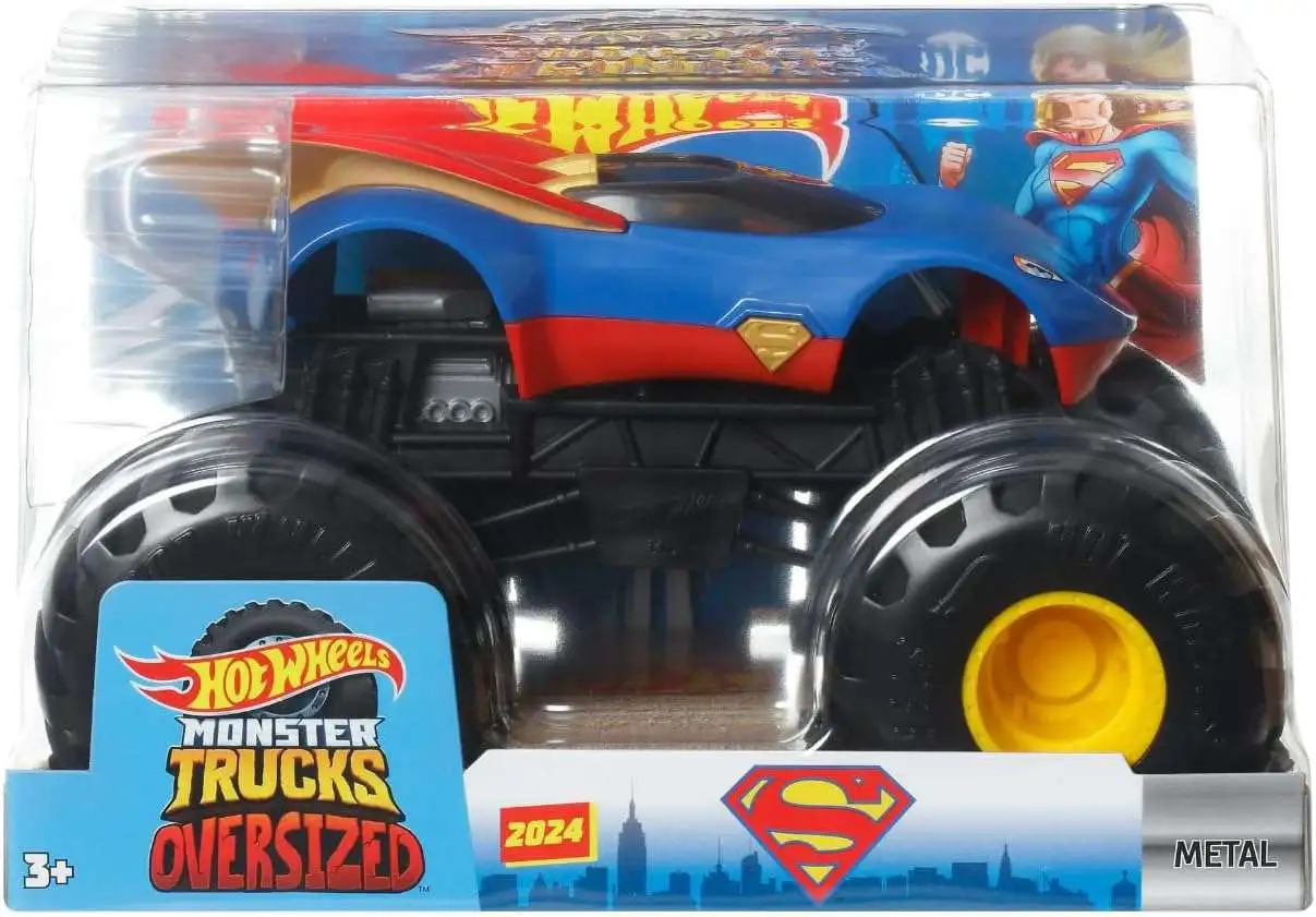 Hot Wheels Monster Trucks Oversized Superman Diecast Car