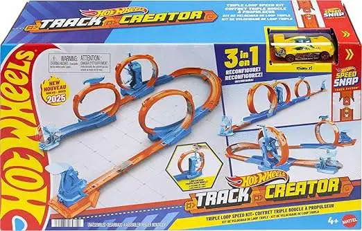 Hot Wheels Speed Snap Track Creator Triple Loop Speed Kit 164