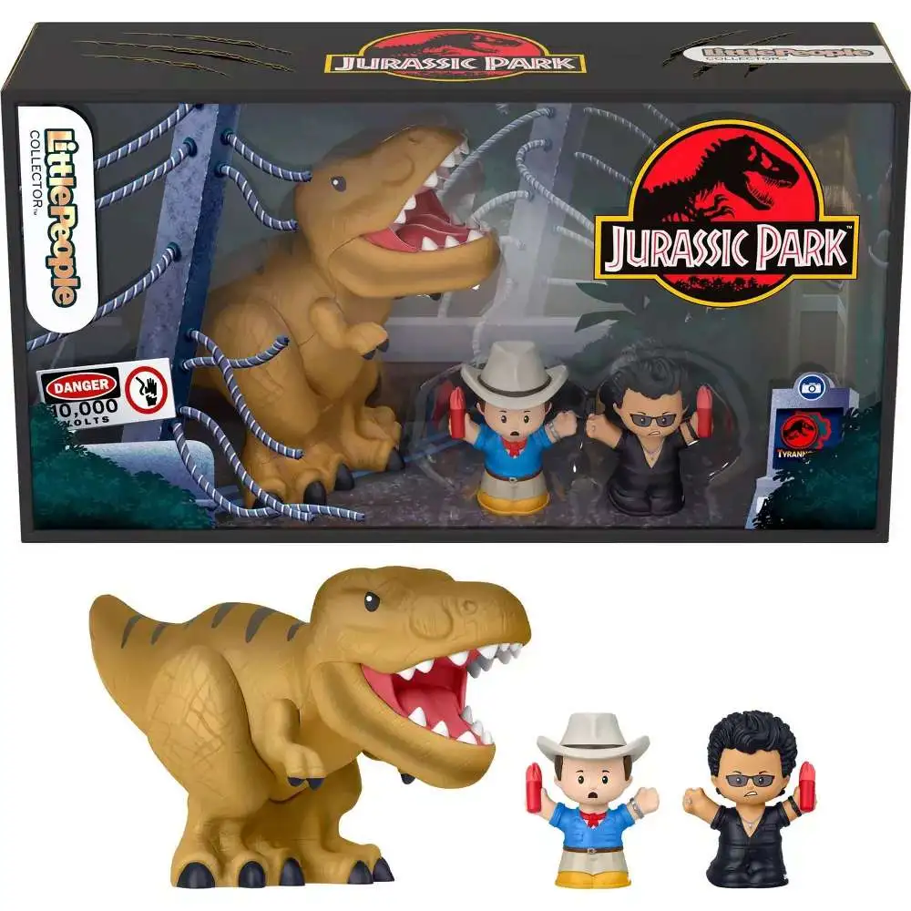 Fisher Price Little People Jurassic Park Collector Series Dr. Grant, Dr. Malcolm & Tyrannosaurus Rex Figure 3-Pack