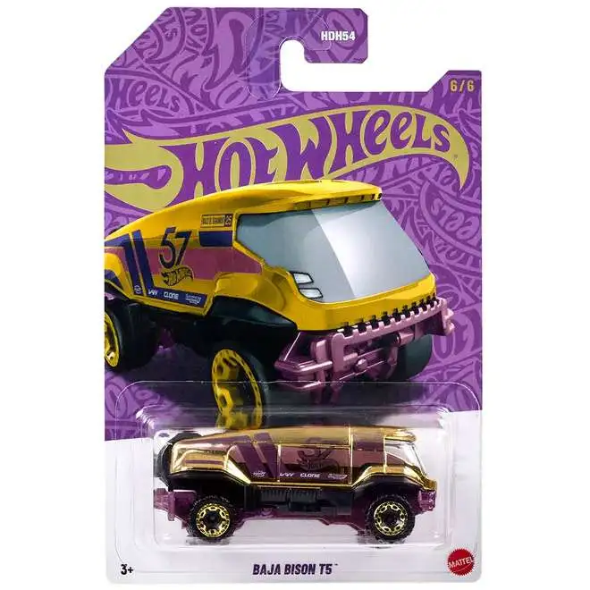 Hot Wheels 2025 Pearl & Chrome Baja Bison T5 Diecast Car