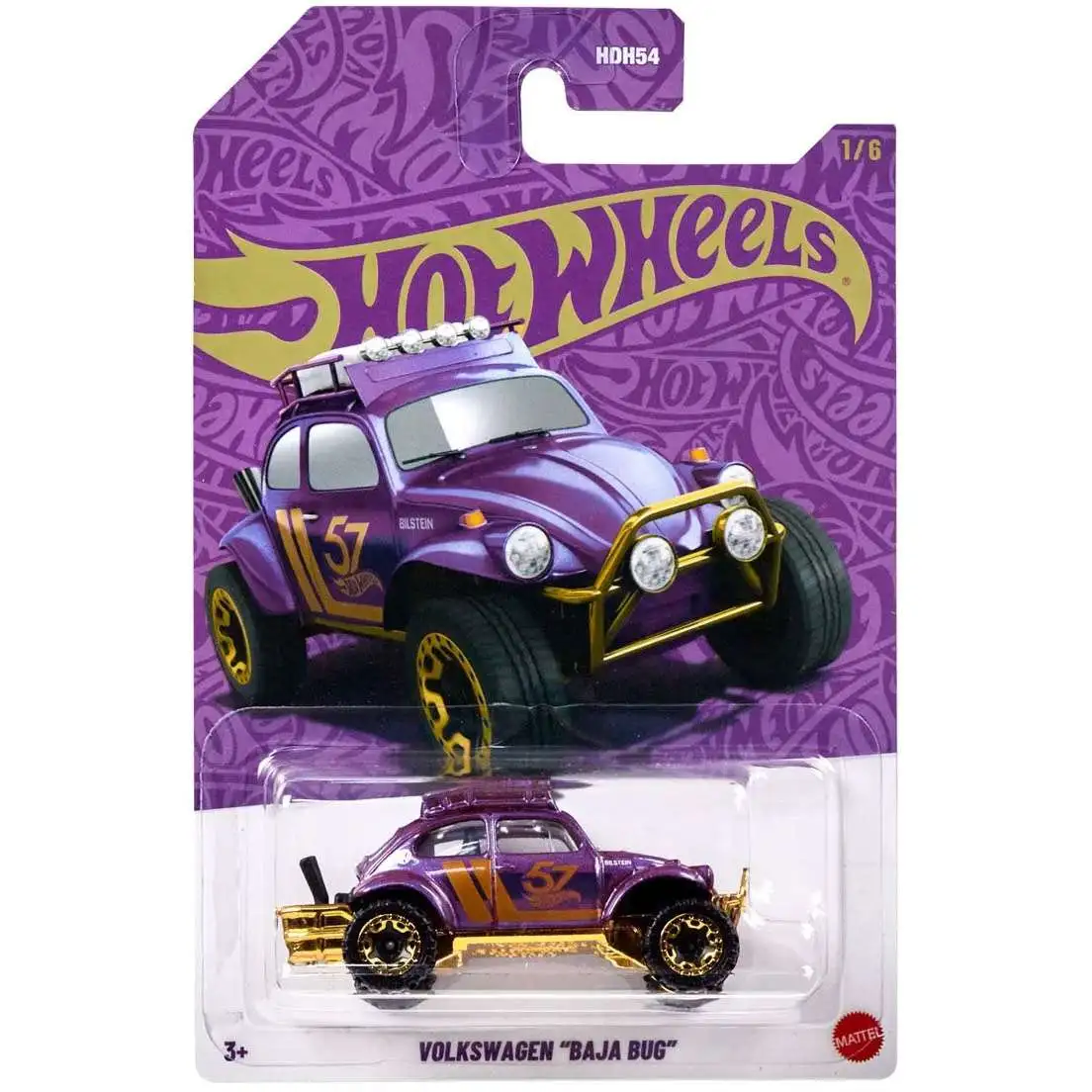 Hot Wheels 2025 Pearl & Chrome Volkswagen "Baja Bug" Diecast Car #1/6